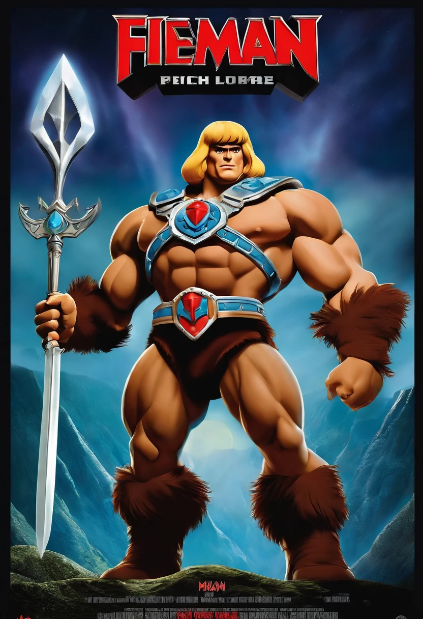 He-Man filme estilo filmes Pixar, Com nome "He-Man", poster, with credits