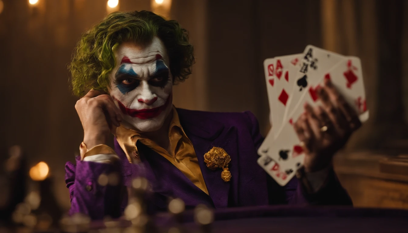 Coringa jogando cartas