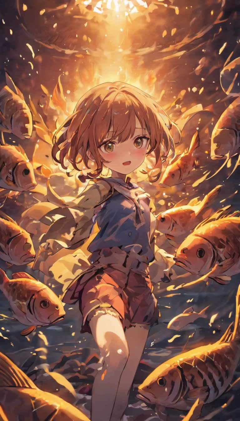 (best quality,8k,highres,masterpiece:1.2),dark background,grilled fish,spices,photorealistic style