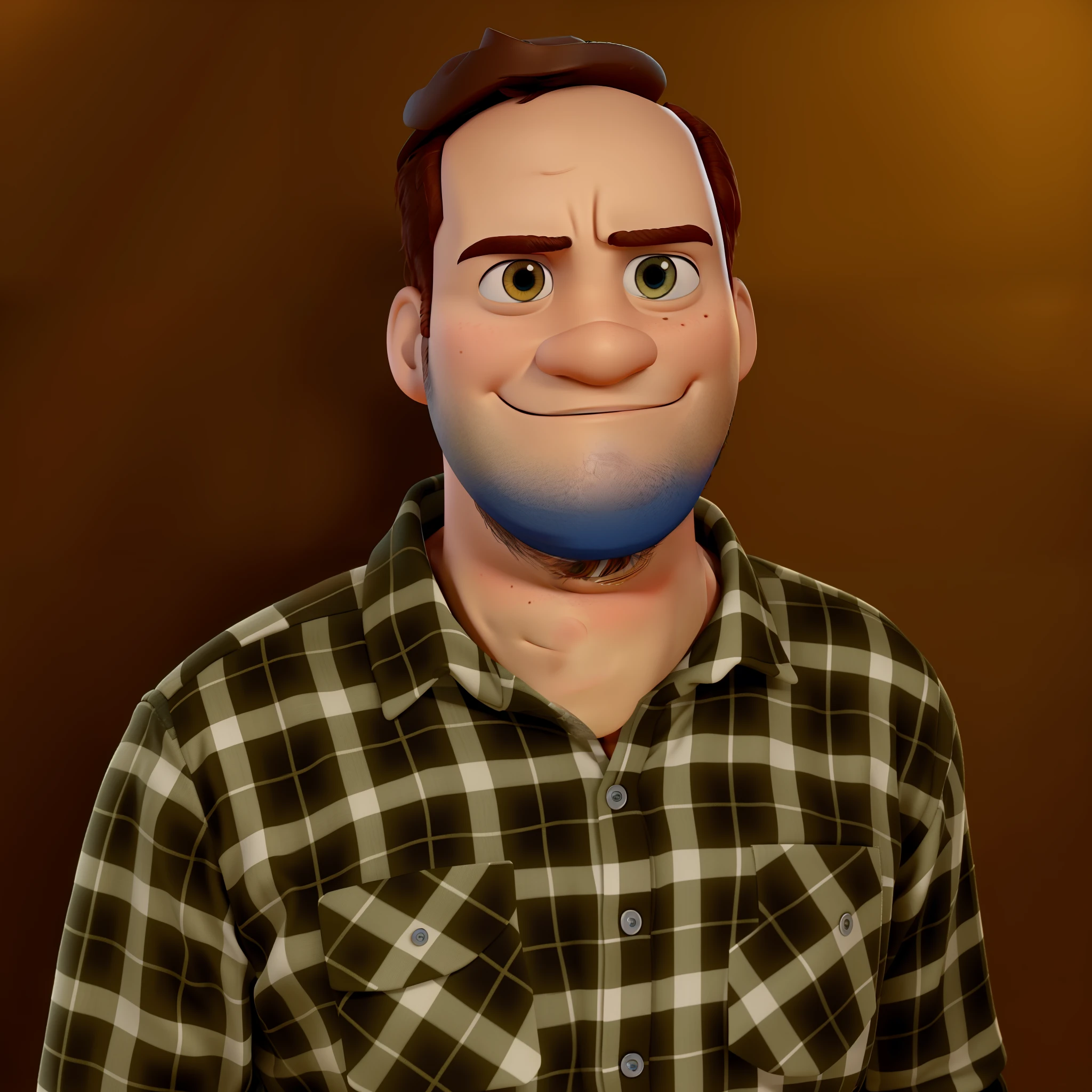 Um homem com os olhos pretos no estilo do filme toystory da disney pixar, alta qualidade, melhor qualidade