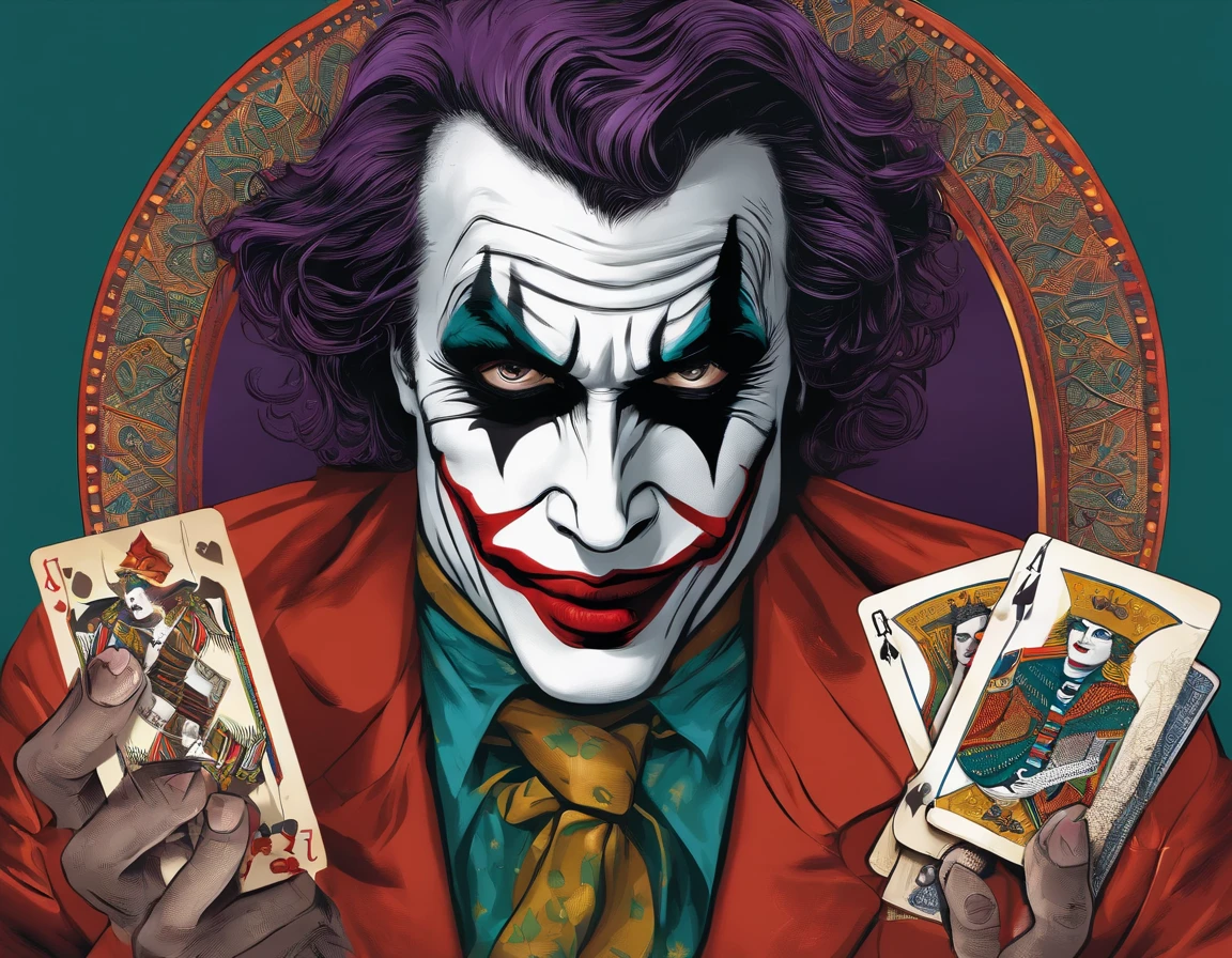 Coringa jogando cartas