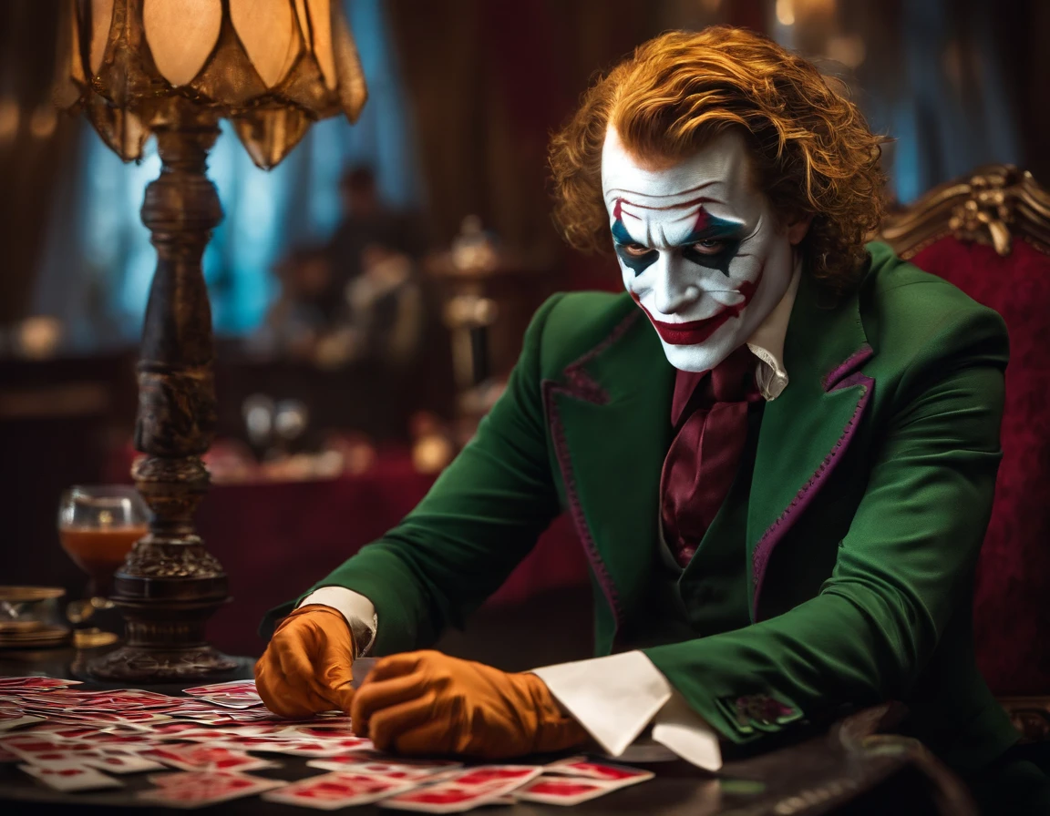 Coringa jogando cartas