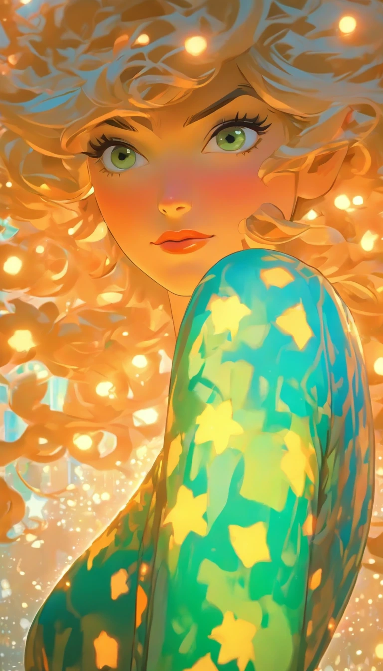 Arte hiperrealista de personagens femininas por David Hockney e Alphonse Mucha, Arte de Fantasia, Arte realista, dynamic lighting, art-station, volumeric lighting, rostos altamente detalhados, 8 mil,Full HD, Concedido,, 1girl, No escuro, sombra profunda, discreto, Cowboy baleado, (Traje Oficial: 1.4), cabelos compridos, cana, cabelo com luzes pretas
