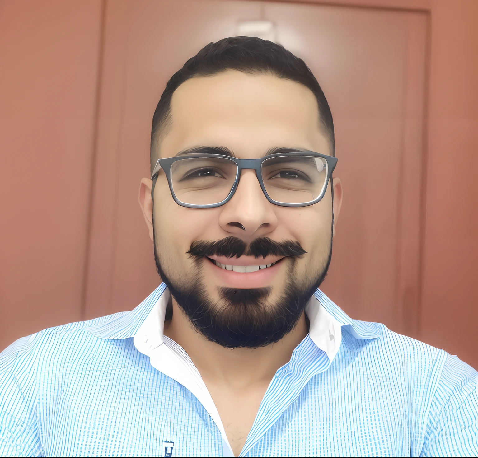 smiling man with glasses and beard wearing blue shirt and white shirt, mohamed chahin, david rios ferreira, emad mostaque, riyahd cassiem, mohamed reda, professional profile picture, joseph moncada, uploaded, reddit post, icaro carvalho, andres rios, caio castro  ismail, edu souza, profile image, professional picture