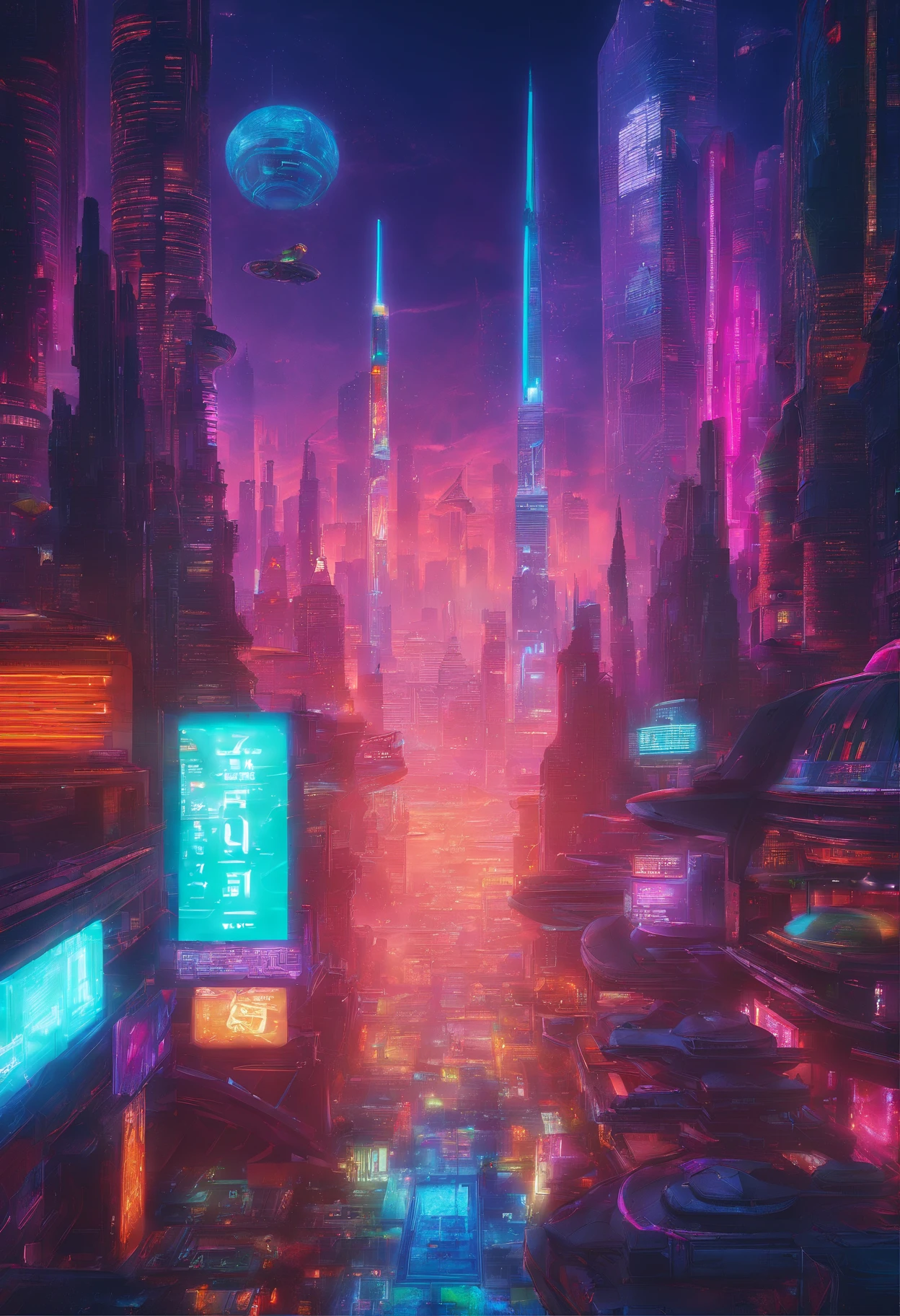 cyberpunked　Futuristic cities　A space station　utopian　A beautiful futuristic city lined with skyscrapers　planet earth　dream　Anti-gravity world　ＳＦ城市 　２５century　Epcot　flying vehicles