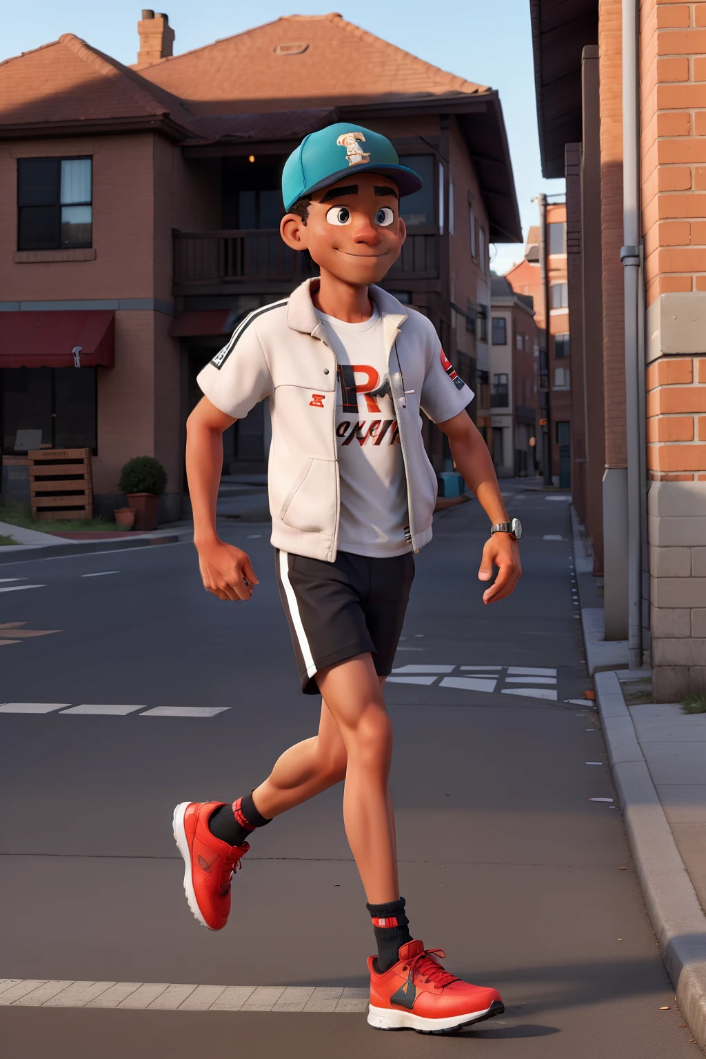 street runner athlete arriving in style