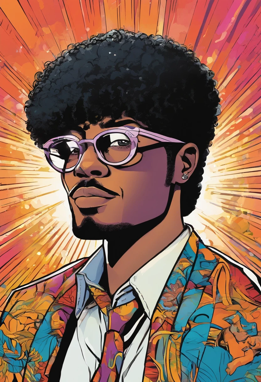 homem negro, careca, o, circle glasses, brincos grandes,