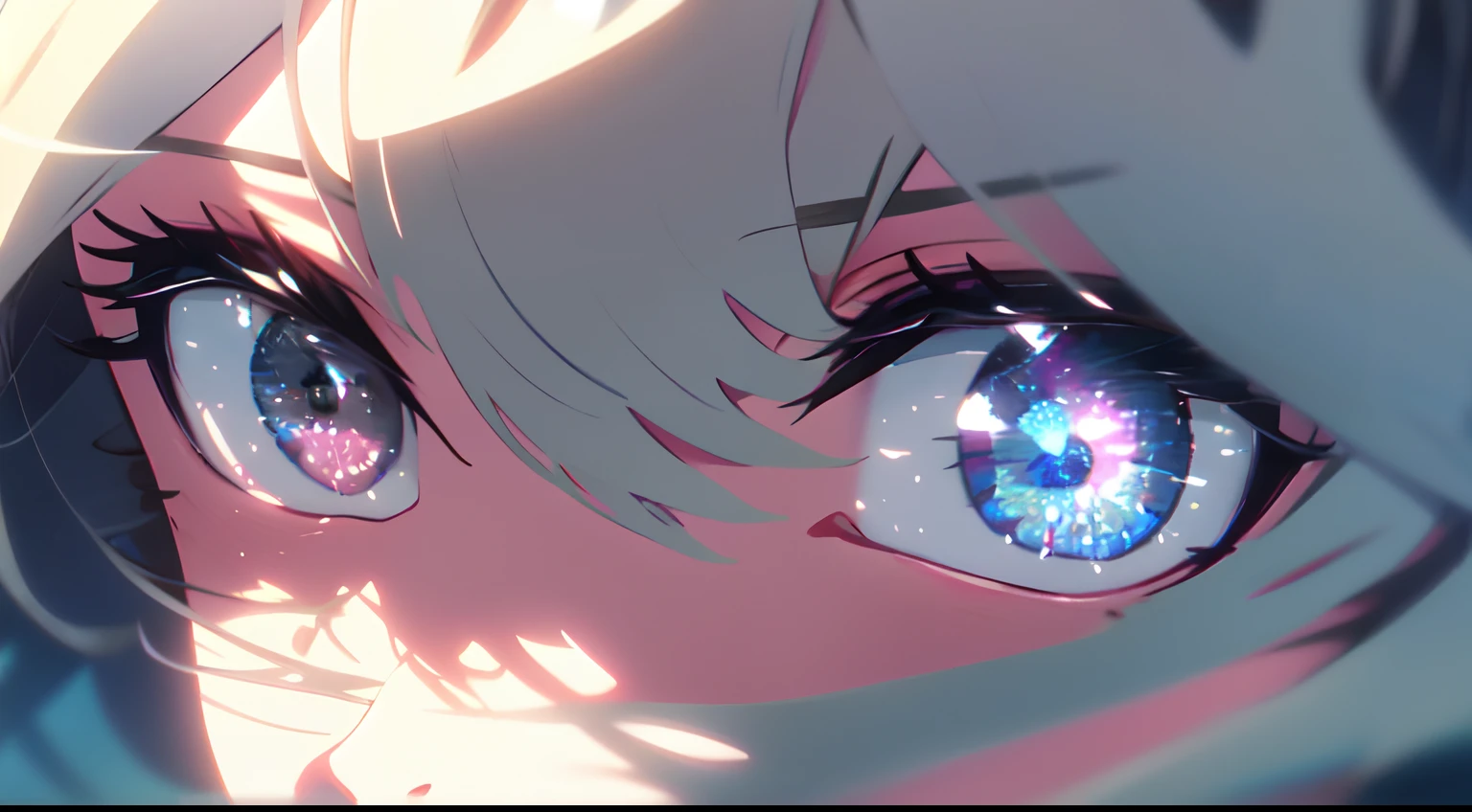 masterpiece, best quality, Eyes, (detailed eyes), (light blue eyes), (beautiful eyes), close up, (sky blue eyes), white hair