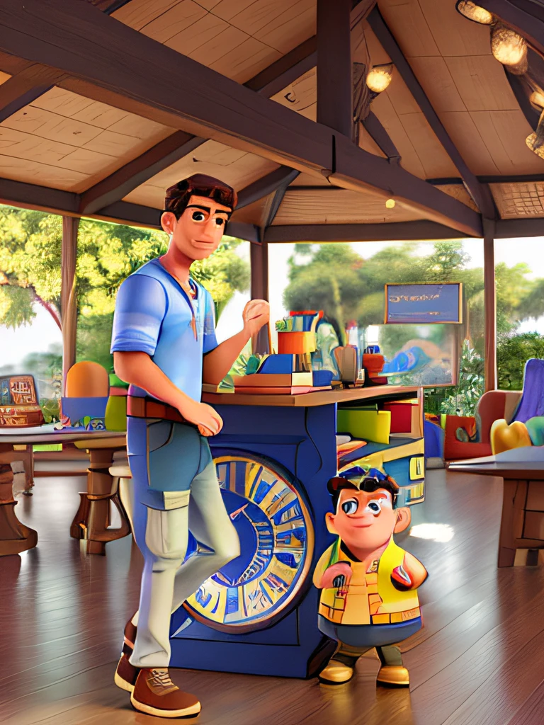 Um homem estilo Disney Pixar, alta qualidade, melhor qualidade