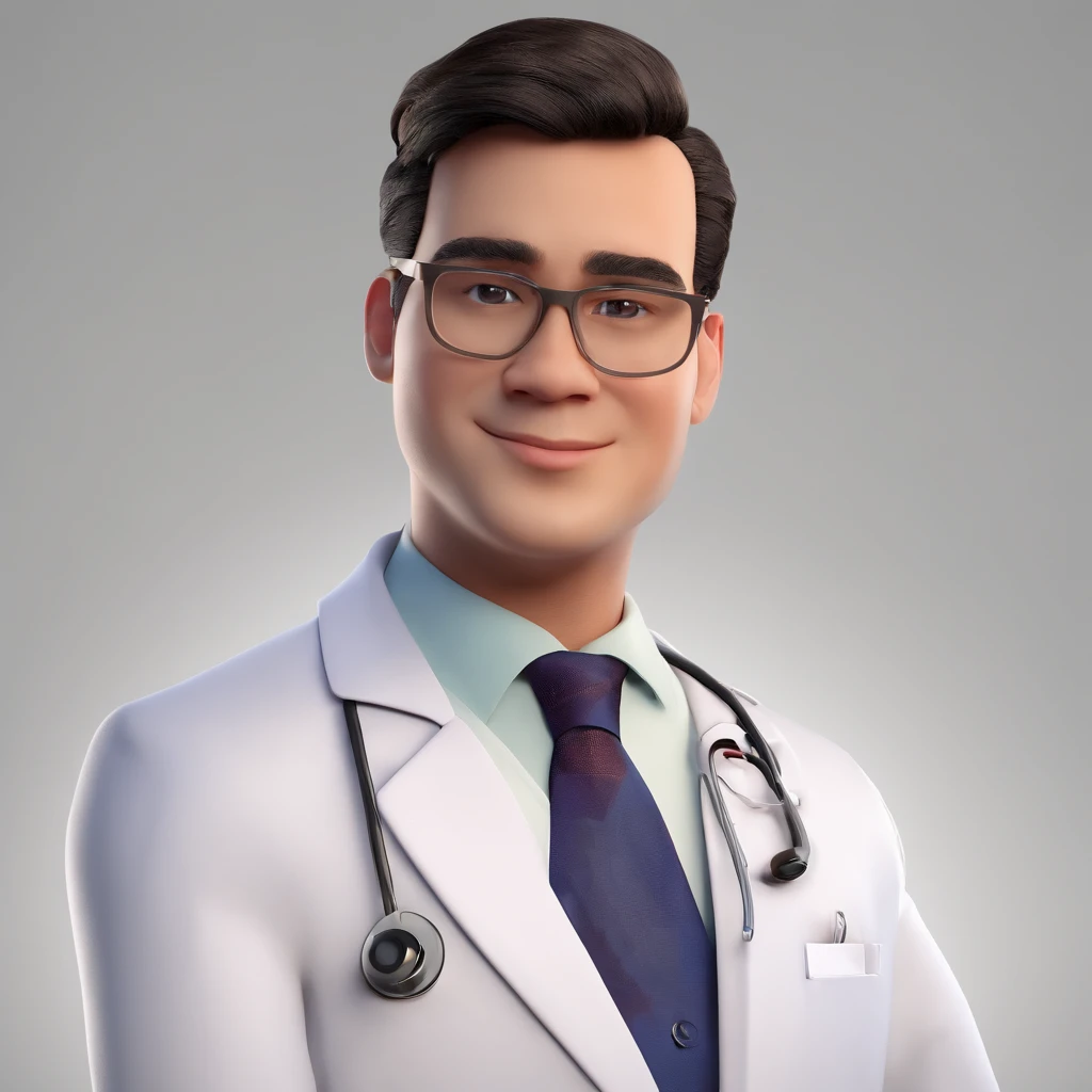 arafed male in a white lab coat and glasses posing for a picture, doctor, (doctor), medical doctor, andres rios, mohamed chahin, david rios ferreira, victor maristane, icaro carvalho, Henry Alvim Correa, jose miguel roman frances, alex yanes, male physician, christian orrillo, criar como disney pixar 3d
