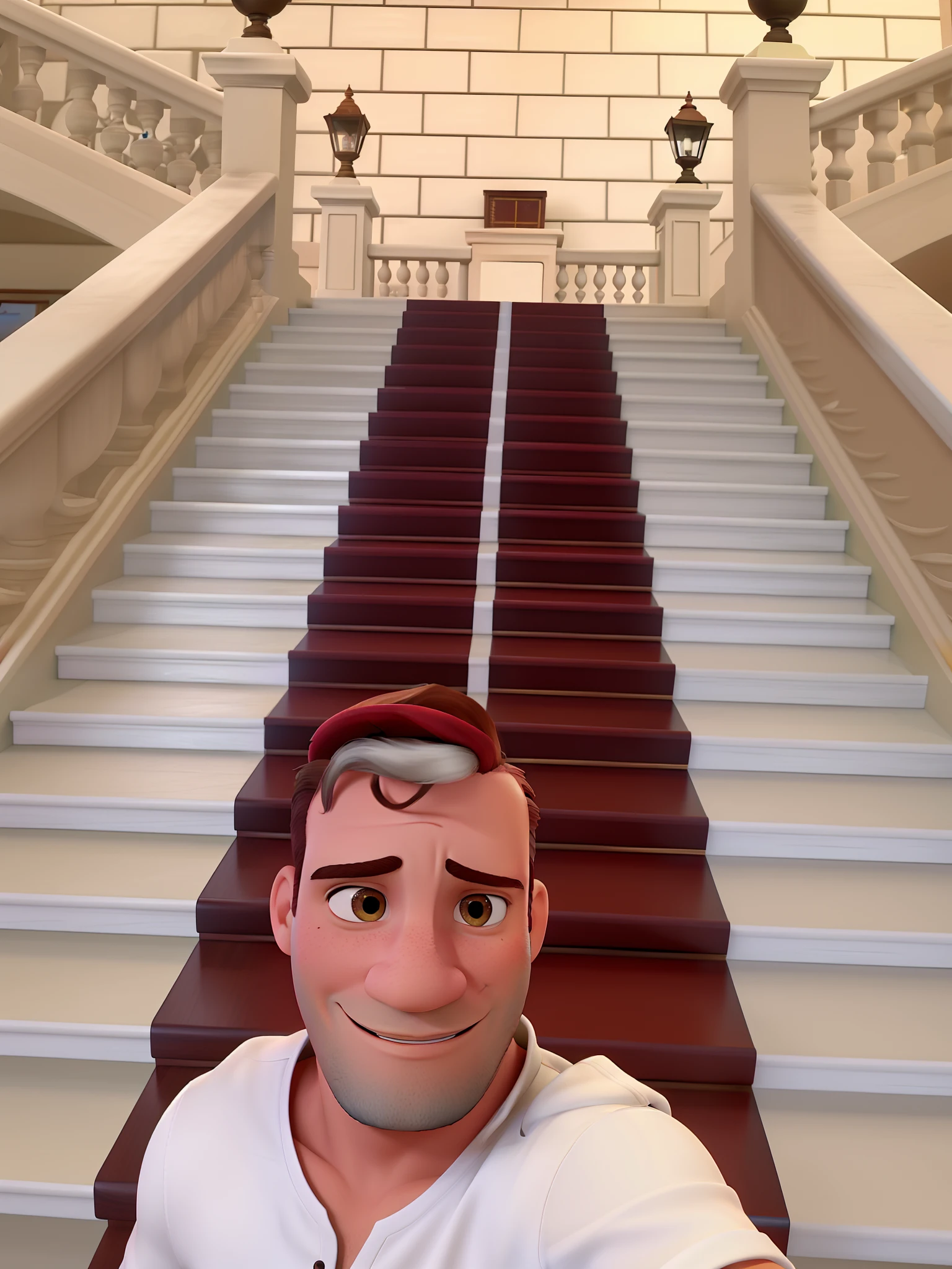 Um homem moreno, estilo Disney Pixar, alta qualidade, melhor qualidade