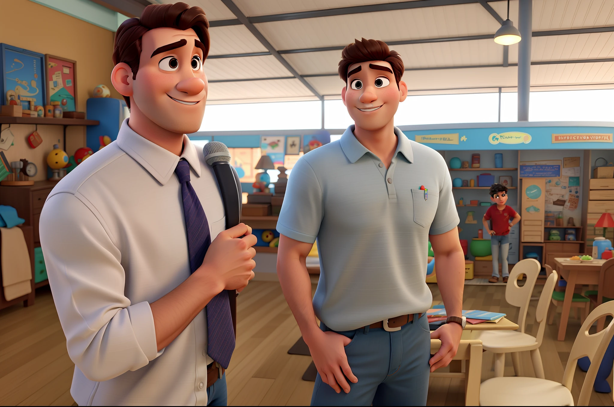 Um homem estilo disney pixar, alta qualidade, melhor qualidade