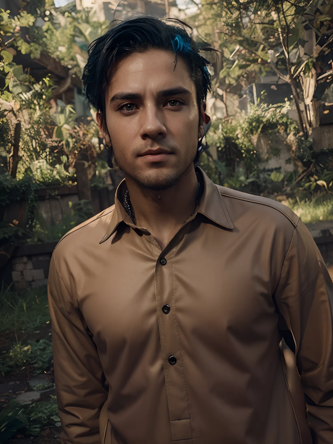 change background cyberpunk handsome boy, realistic face, 8k, ultra realistic,