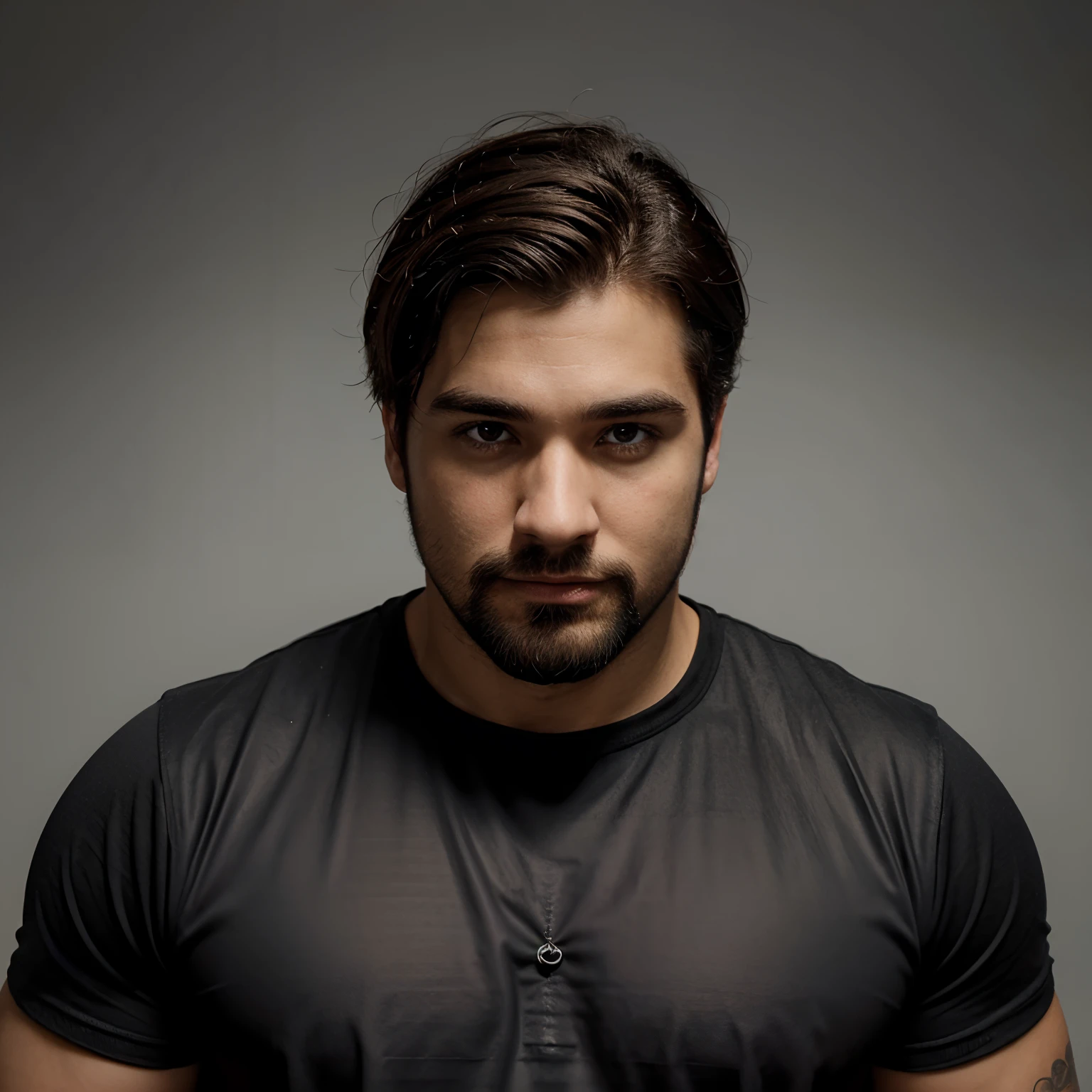 Disney Pixar homem 26 anos, gordinho , moreno, barba rala ,olhos puxadinhos na cor preto , corte de cabelo no formato de topete