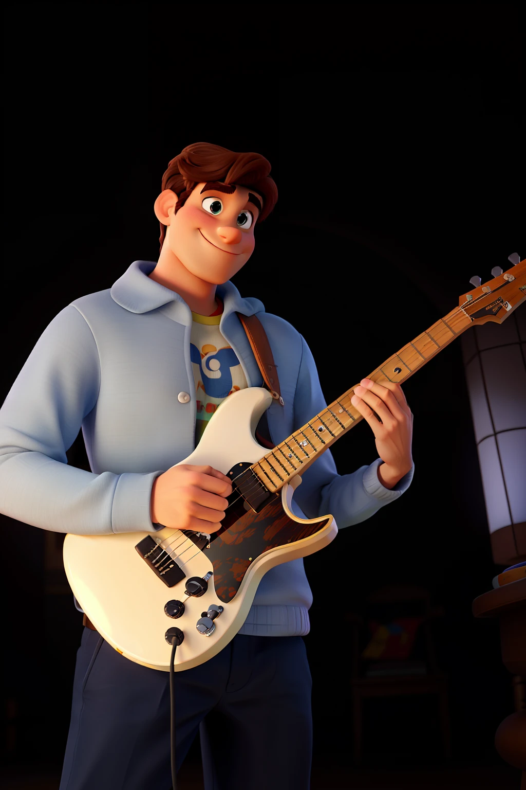 Um homem de 28 anos no estilo disney pixarpardo, alta qualidade, melhor qualidade