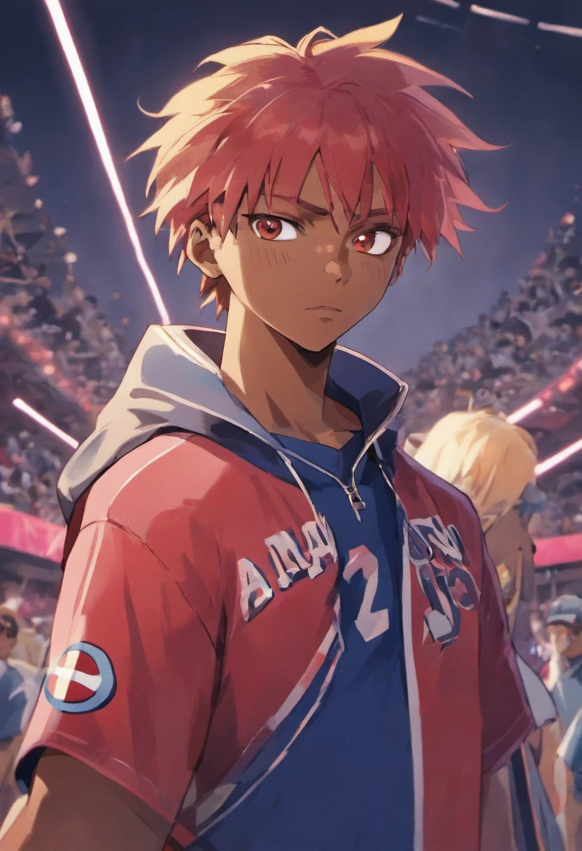 African American naruto, wearing a atlanta braves jersey