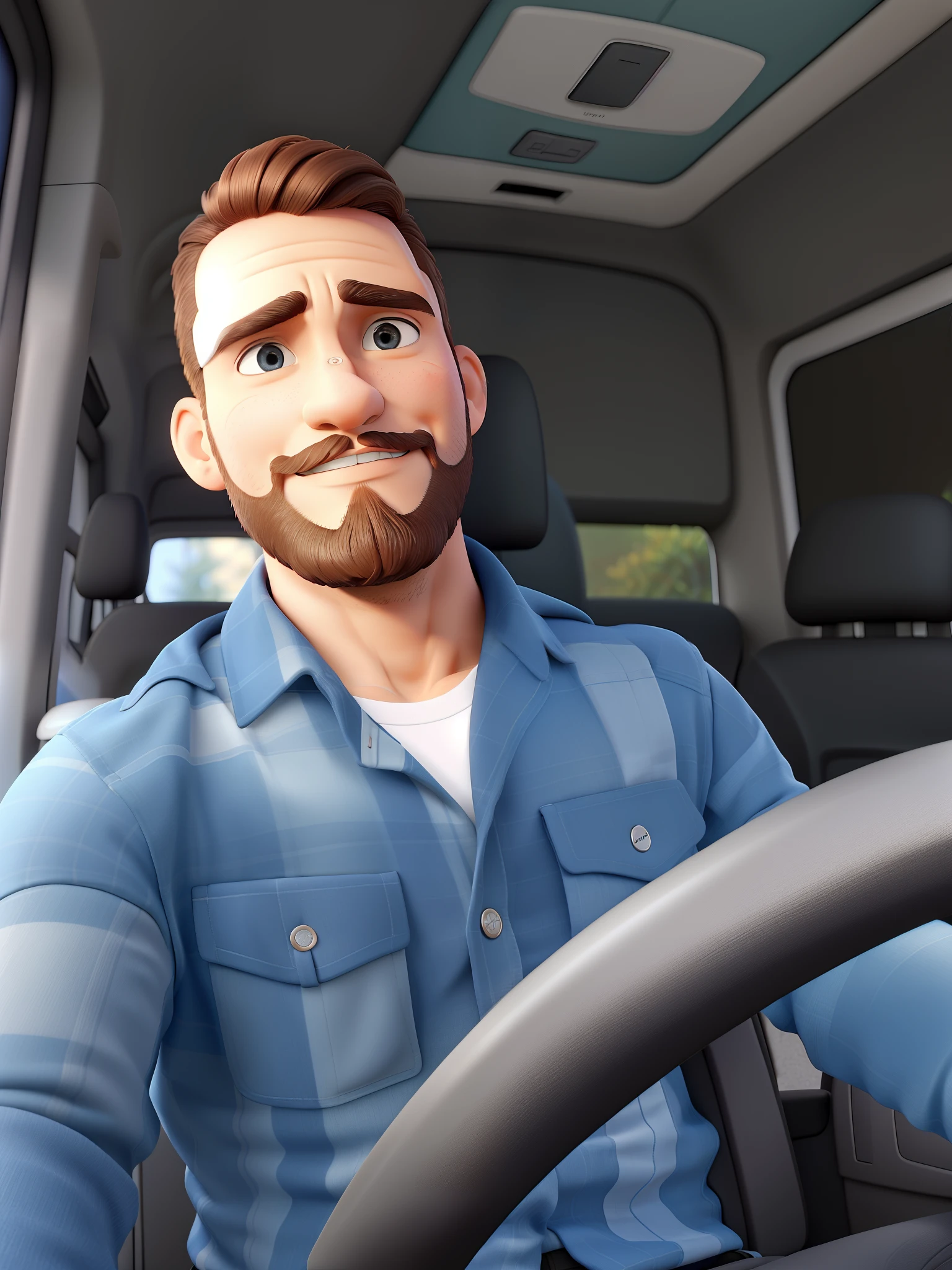 character sheet, white male with very curly short hair and beard, red baseball cap, black and red utility jacket, motorist, high quality, handsome, light blue bootcut jeans, mild body hair, messy look, rugged, different facial expressions, full body, white undershirt, white socks, loose clothing, massive erect cock penis