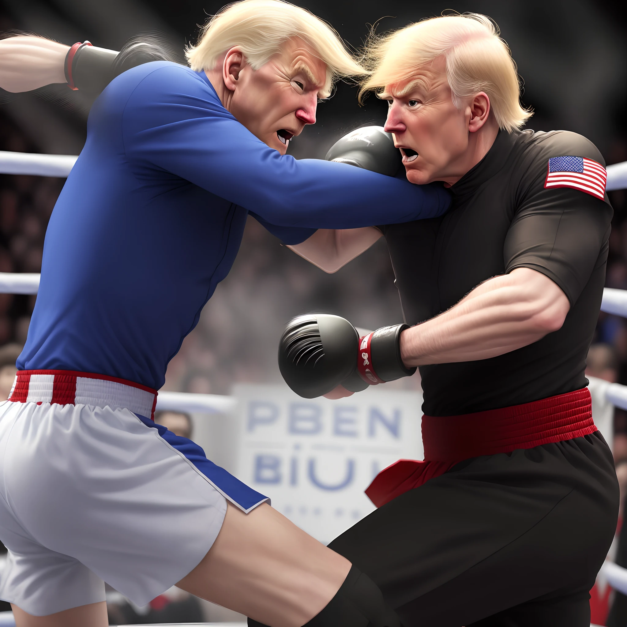 Joe biden fighting donald trump