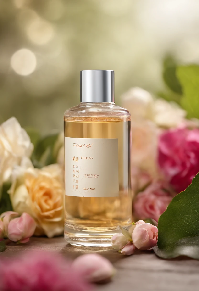(Best quality,4K,8K,A high resolution,Masterpiece:1.2),Ultra-detailed,(Realistic,Photorealistic,photo-realistic:1.37),One bottle(Huang Jixiu)Close-up of cleansing oil and selected flowers, Clean face and body skin, Skincare, skin care, Take a picture of your skincare brand, Product photography, professional product shot, products shot, products shot, product display photograph, professional product photo, products shot, Minimalist design, photo product, natural skin tones, Clean gloss, natural skin tones, miniature product photo