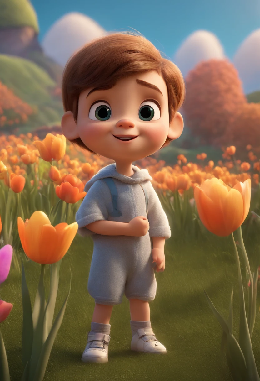 a happy cute standing short hair, vestindo uma fantasia espacial, , fundo branco, barnet, Tom, Estilo Pixar, ....3d, desenhos animados, rosto detalhado, asymmetrical 16k