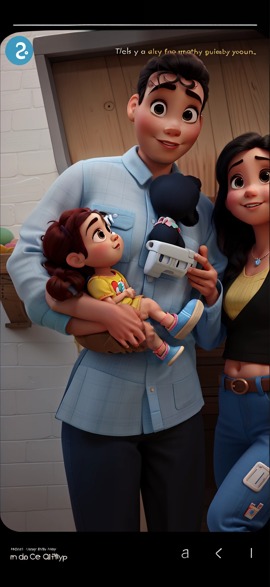 pai, Mother Baby Girl Small Hair, Disney pixar |