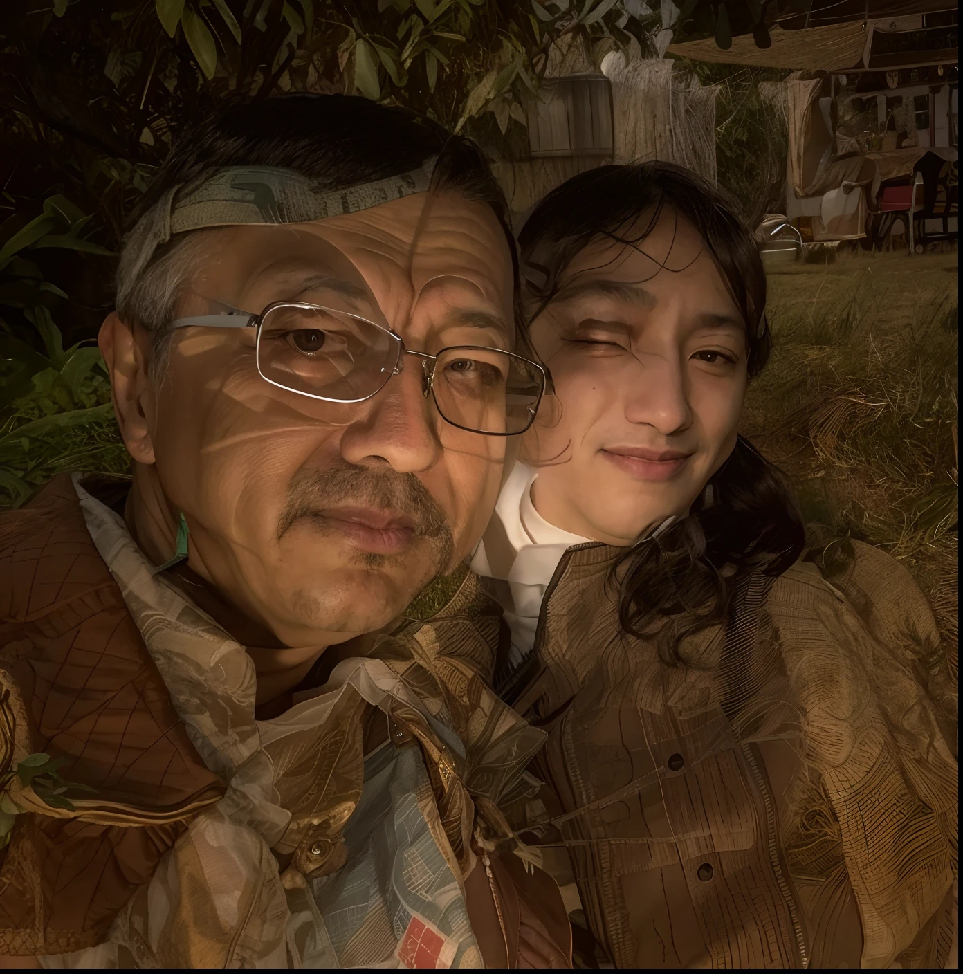 They're sitting on the grass outside a building, imagem de perfil, Jose Miguel Romano Francisca, Ayanamikodon e Irakli Nadar, Foto realista, WPOL e Sarasti, andres rios, Ghutra e Egal, foto de perfil, foto de perfil, imagem de qualidade muito baixa, foto do perfil, Sakimichan e Frank Franzzeta