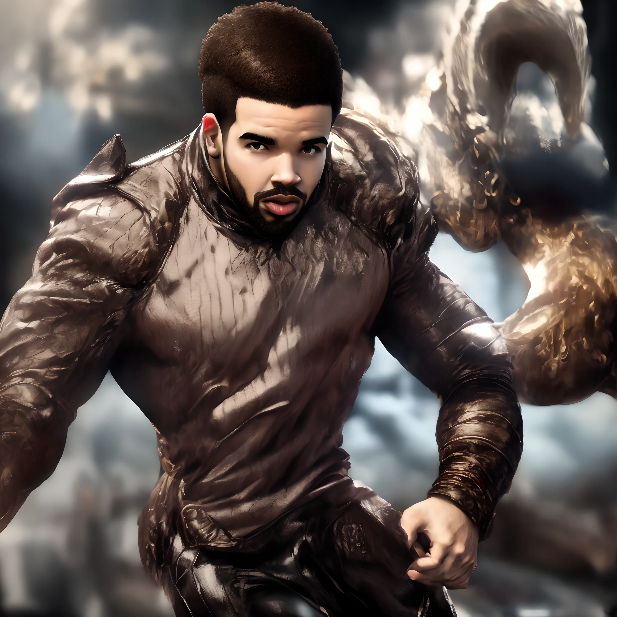 Drake giving a