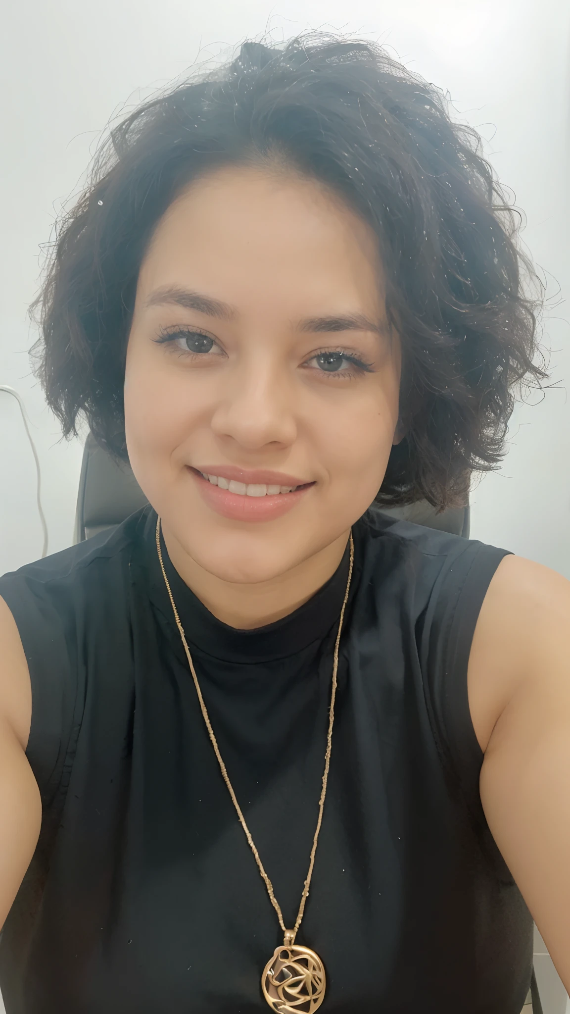 Mulher negra, working in the office, estilo pixer
