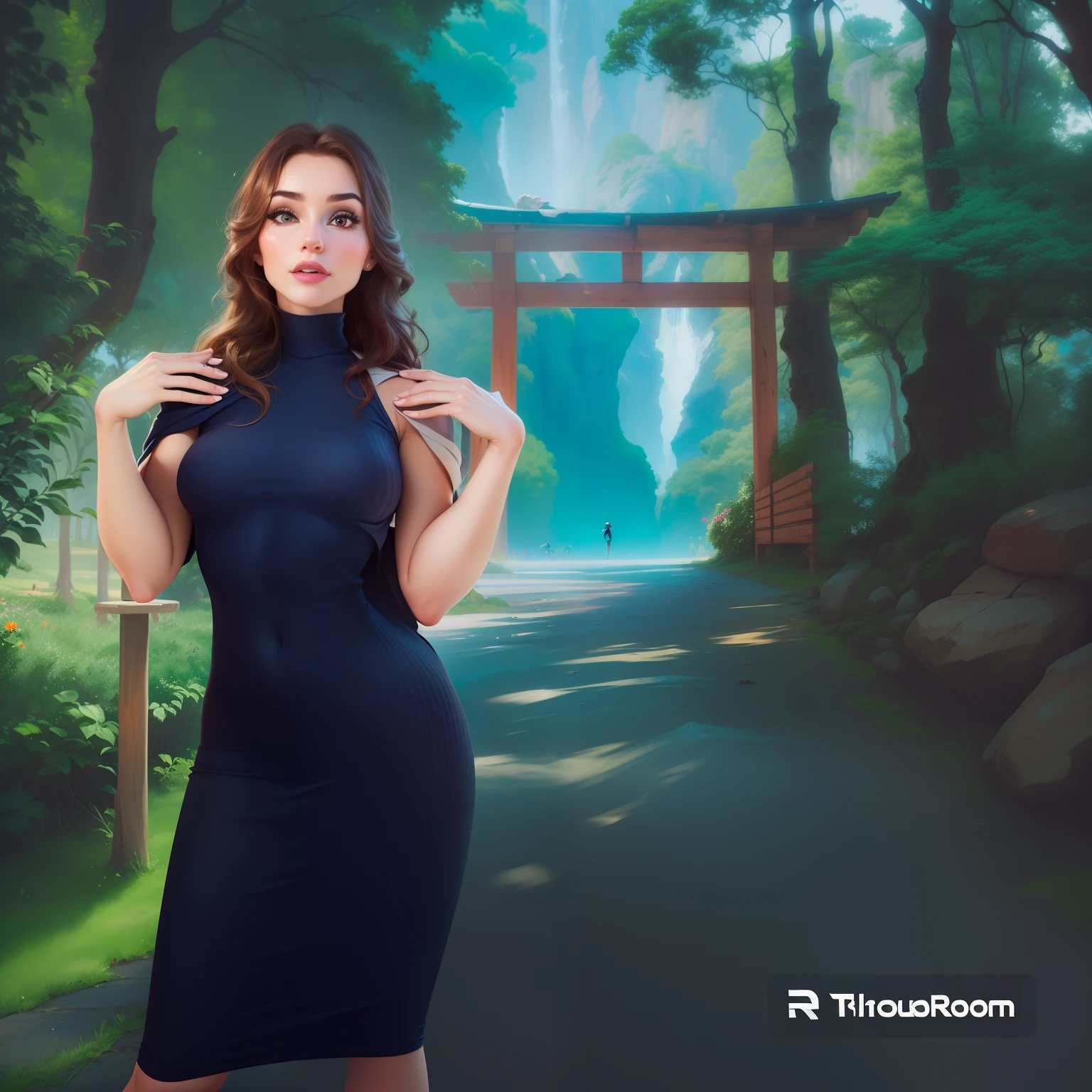 goodlooking,1girl, sozinha, vestir, olhos castanhos claros, Hood, tree (master part:1.2), (best quality), (ultra detalhado), (8k, 4k, intrincado),(tiro de corpo inteiro:1), (altamente detalhado:1.2),(Rosto detalhado:1.2), (Antecedentes detalhados),paisagem detalhada, (Dynamic angle:1.2), (dynamic pose:1.2),