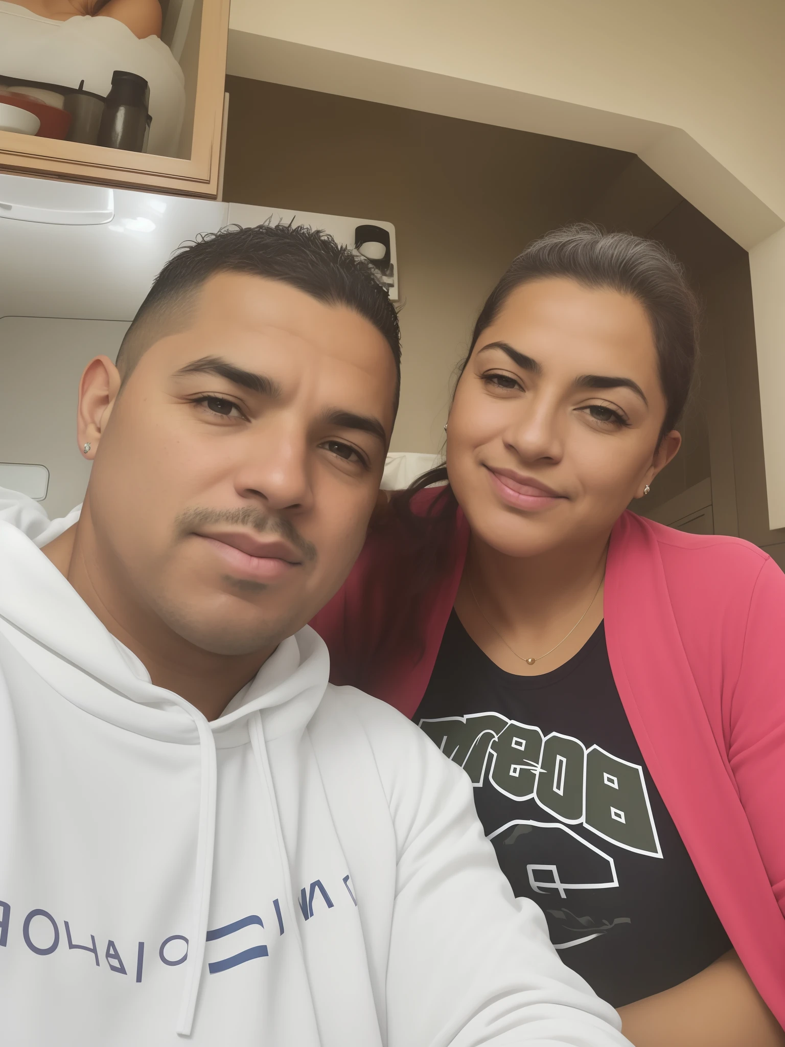 There's a man and a woman sitting together in a kitchen, Ronaldo Nazario Fenomeno, imagem de perfil, Casal feliz, momma and papa, par, taken in the early 2020s, Lovely couple, facebook post, Ronaldo Nazario, Mulher de 30 anos de Cuba, 4 k post, Postagem 4k