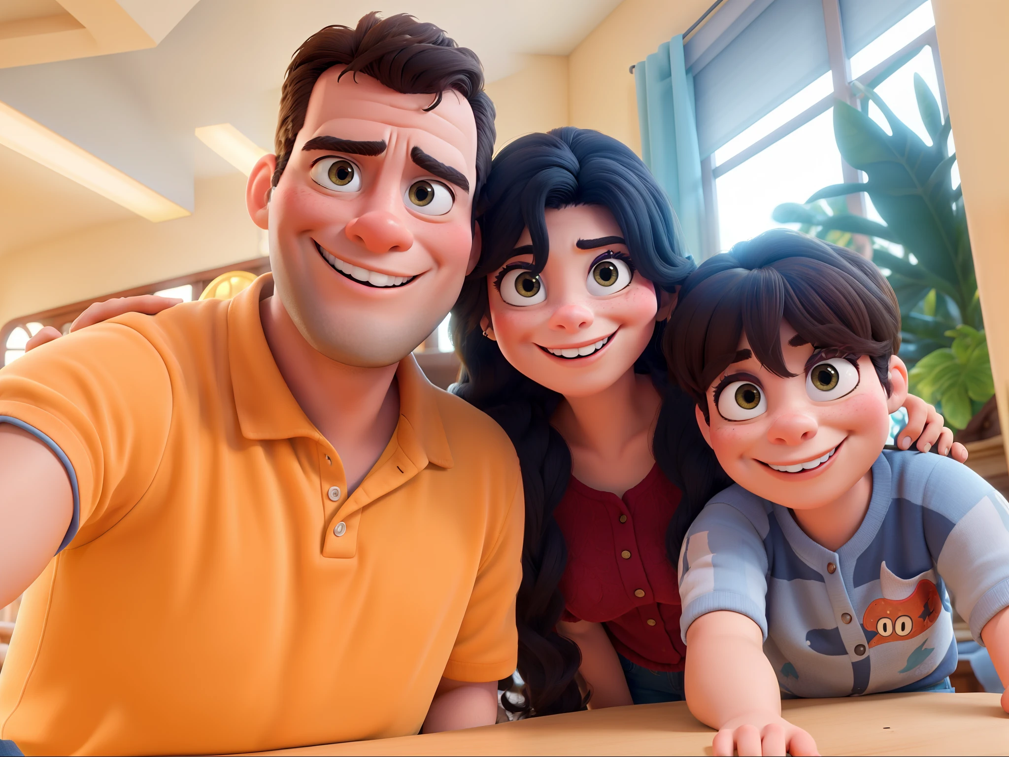 A couple in great quality and definition in the style of Disney pixar , Castelo da Disney de fundo.