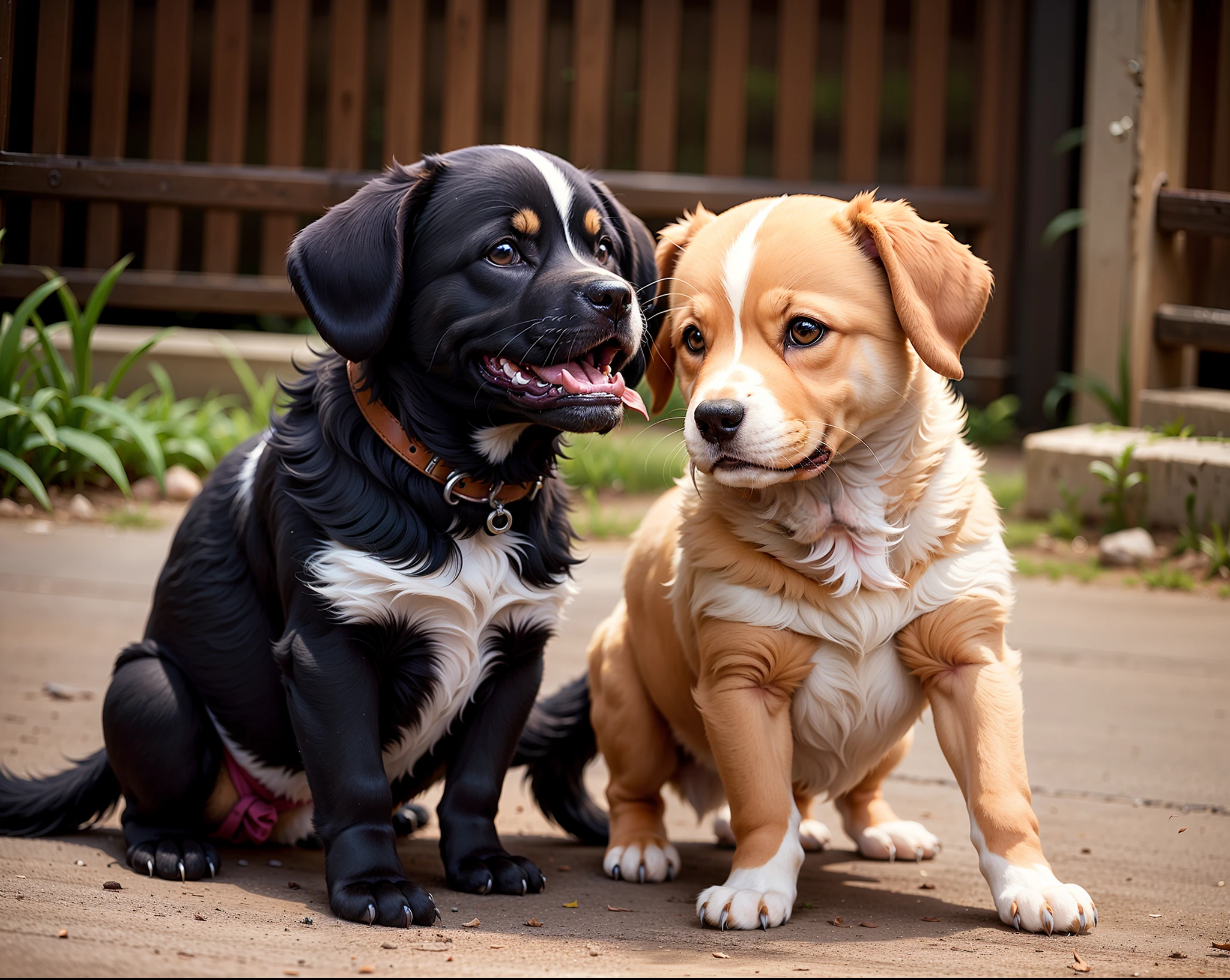 Create a lively puppy scene