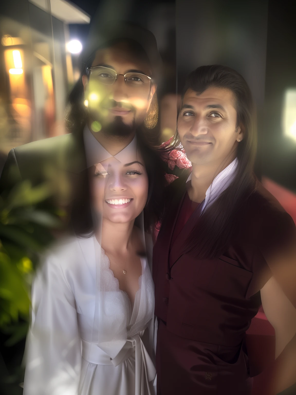 smiling man and woman in formal attire posing for a picture, in sao paulo, by David Ruby, david rios ferreira, valentina remenar, by Nándor Katona, icaro carvalho, edu souza, andrea rocha, by Felipe Seade, in the background, by Antonio Parreiras, sao paulo