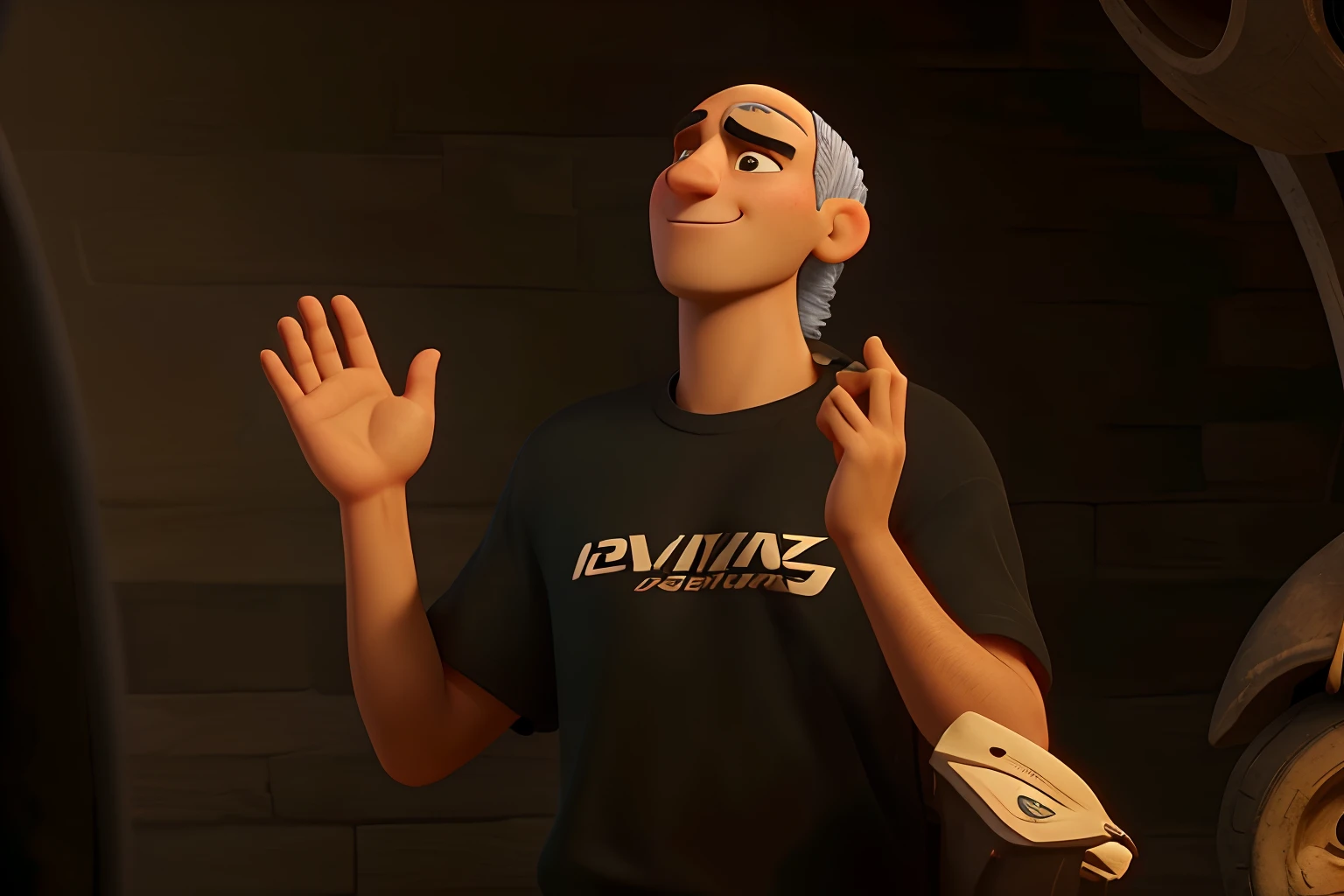 Jovem careca estilo pixar, rosto alta qualidade,olhos alta qualidade, boca alta qualidade, sem cabelo, careca, hands in high quality, nariz com alta qualidade, alta qualidade, melhor qualidade