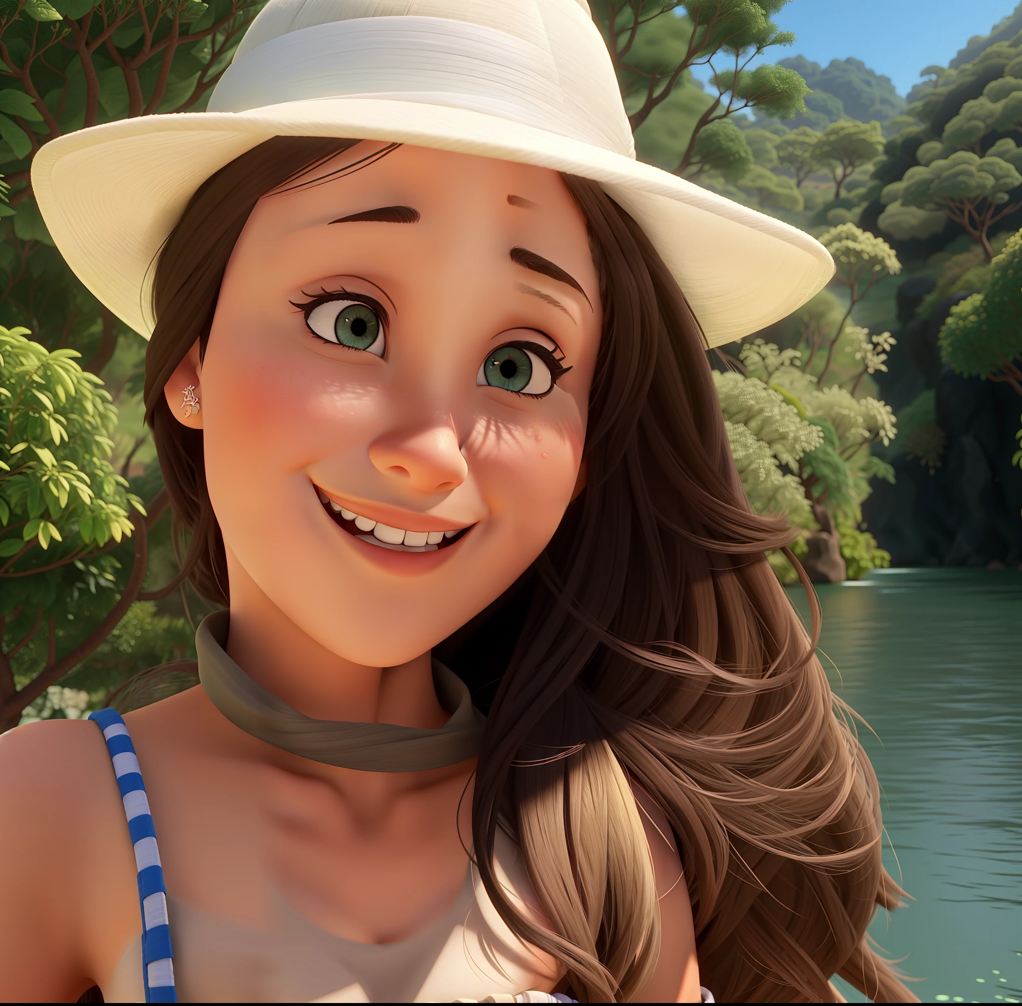 Uma mulher branca olhos claros estilo pixels, alta qualidade, melhor qualidade