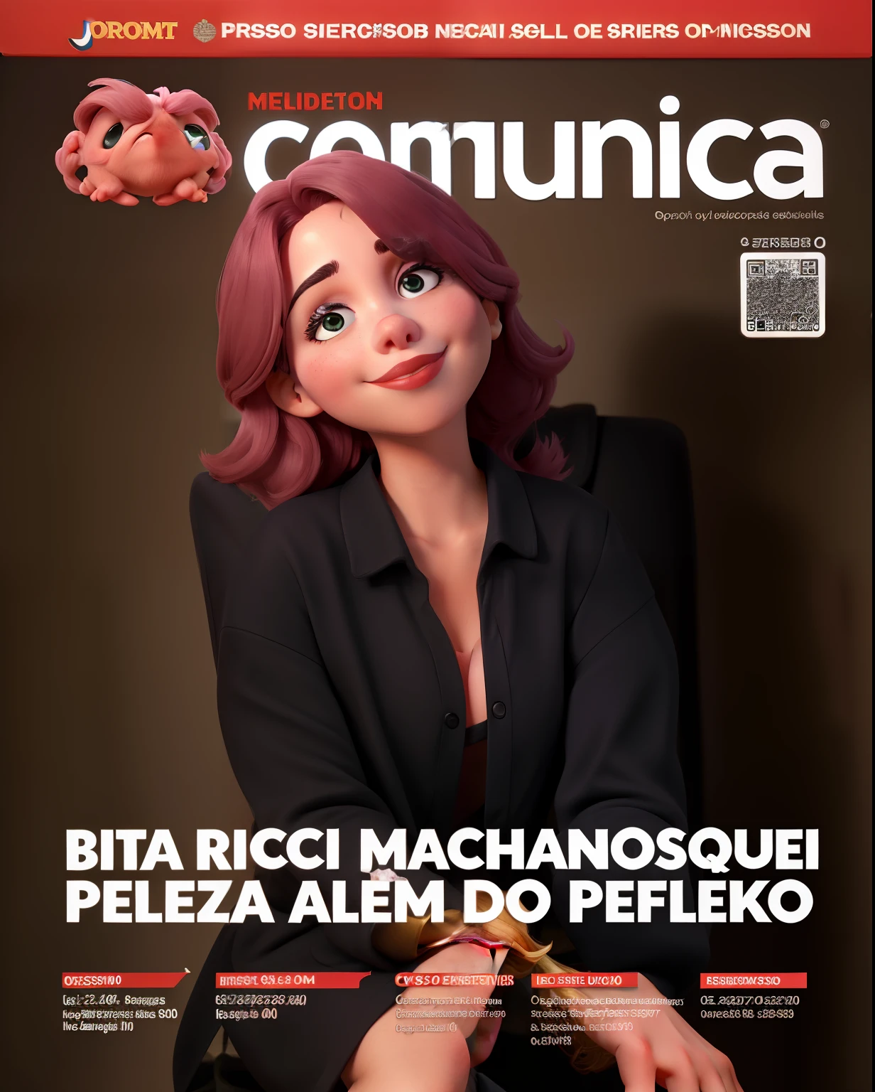 Melhor qualidade jovem com cabelo castanho e olhos castanhos, Pink lips of fair skin
