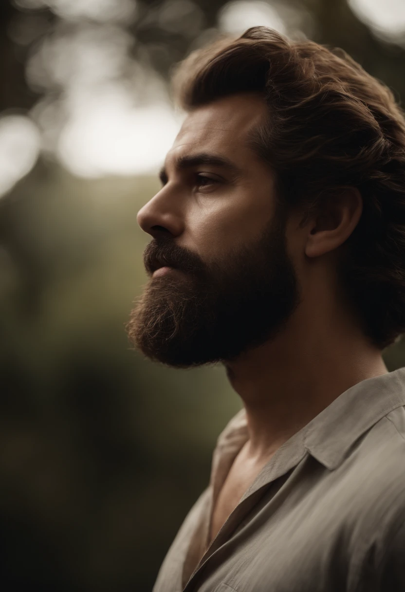 Moreno,cabelo degrade,com barba fechada