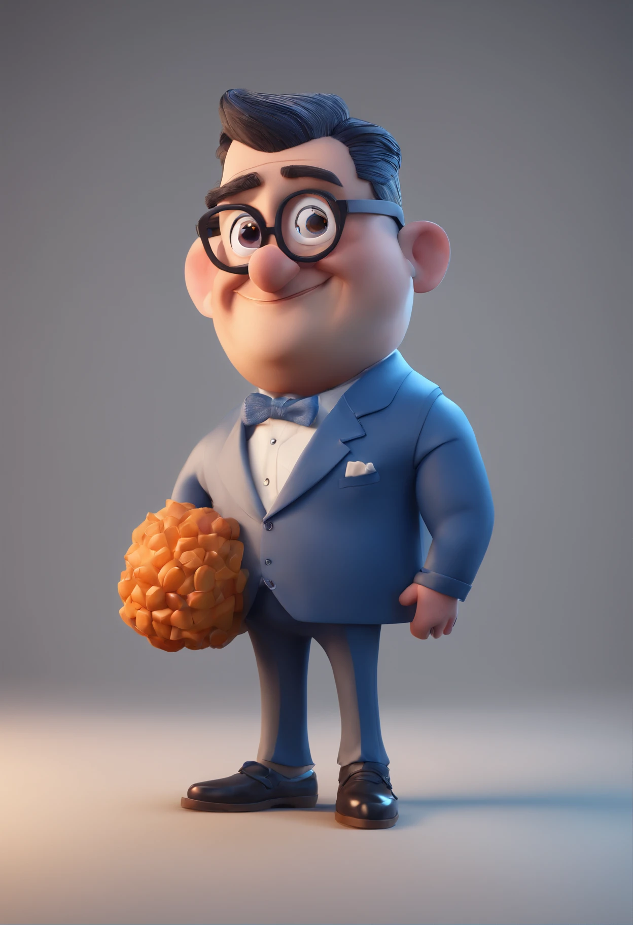 Cartoon character of a man with black glasses and a blue shirt, animation character, Caractere estilizado, animation style rendering, 3D estilizado, Arnold Maya render, 3 d render stylized, toon render keyshot, Personagem 3D, Personagem 3D, 3d rendering stylized, 3 d character render, personagem de desenho animado, Personagem de close up, Pose de personagem, (Estilo Pixar) (master part:1.2) (Bokeh) (best quality) (pele detalhada) (textura detalhada) (8k) (argila) (Cinematic lighting) (foco nítido