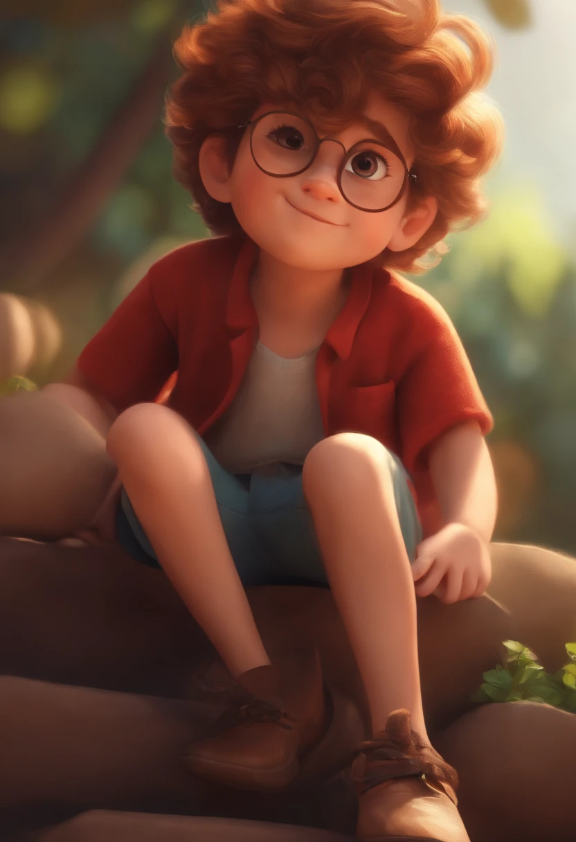 Image of a boy for a story in a YouTube video in Pixar format, He's the little allabester, He's the class leader, He's outgoing, Playful and gets up for a lot of things, cabelo curto