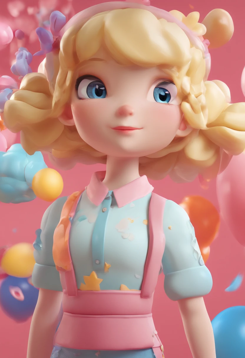 best quality, master part, fotorrealista, extremamente detalhado CG unidade 8k papel de parede, Chibi,1girl, Elsa,sozinho, cheio_corpo, sorrir, Olhando_em_visualizador, ao ar livre,