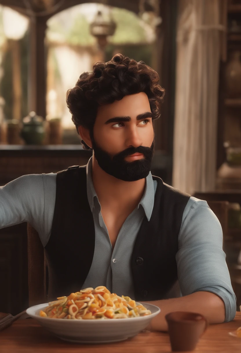 Um filme inspirado na Disney Pixar, garota branca de 16 anos , cabelos preto curtos gordinha, Beard only on the chin) dentro A cena estar na arte distinta do estilo PIXAR, descolada e estilosa