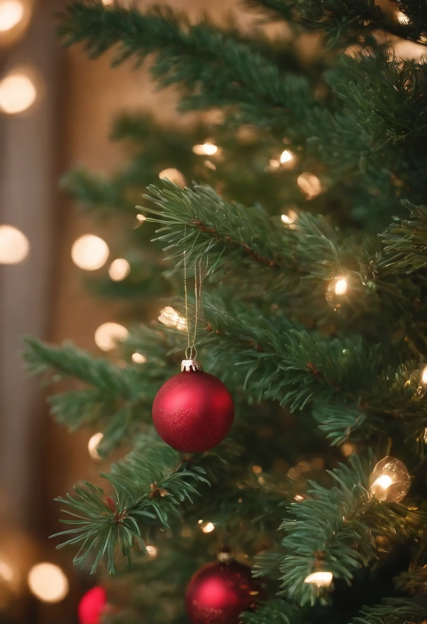 超高分辨率,Best picture quality,fotografia do produto,Christmas theme,one color background,Little Christmas tree,Top angle of view
