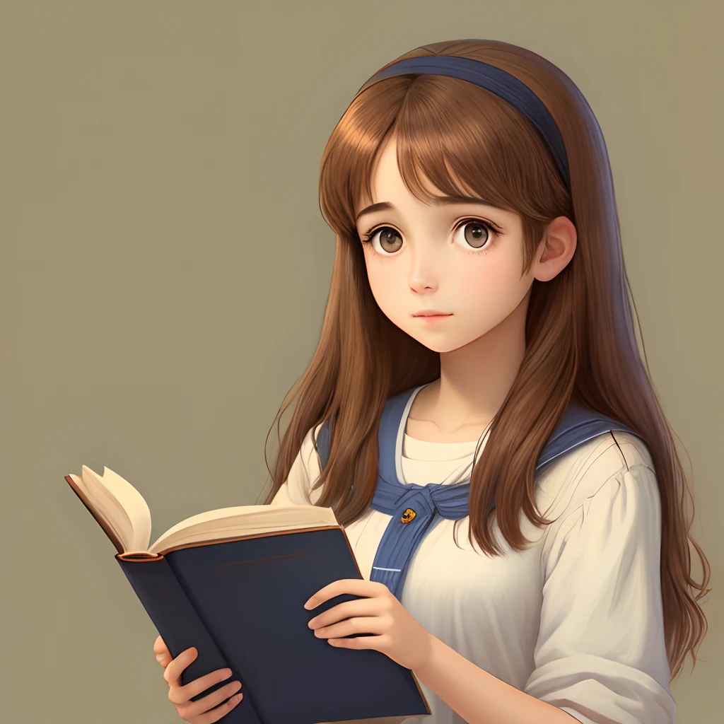 Capa de filme estilo Disney, uma menina com olhos castanhos, Chestnut skin and straight brown hair with holy bible in hand and Jesus by his side