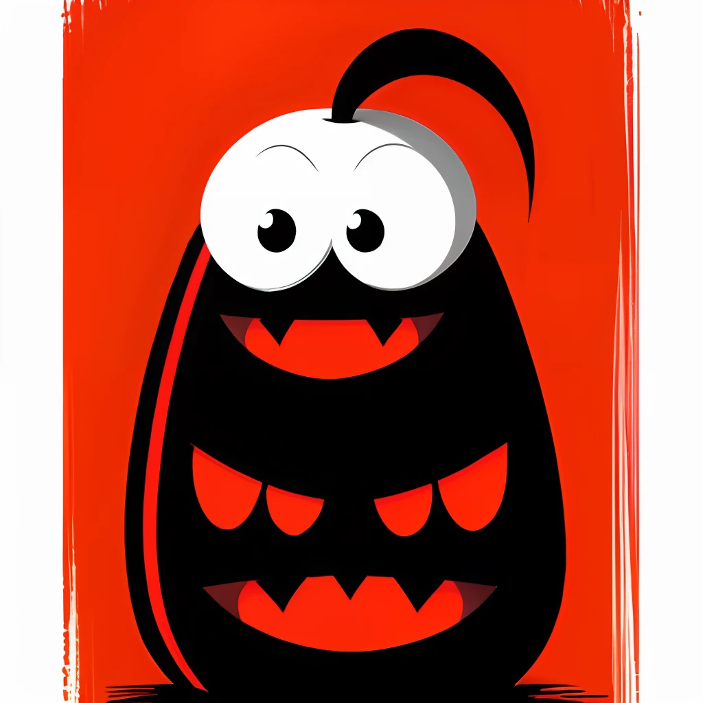Cartoon red evil funny