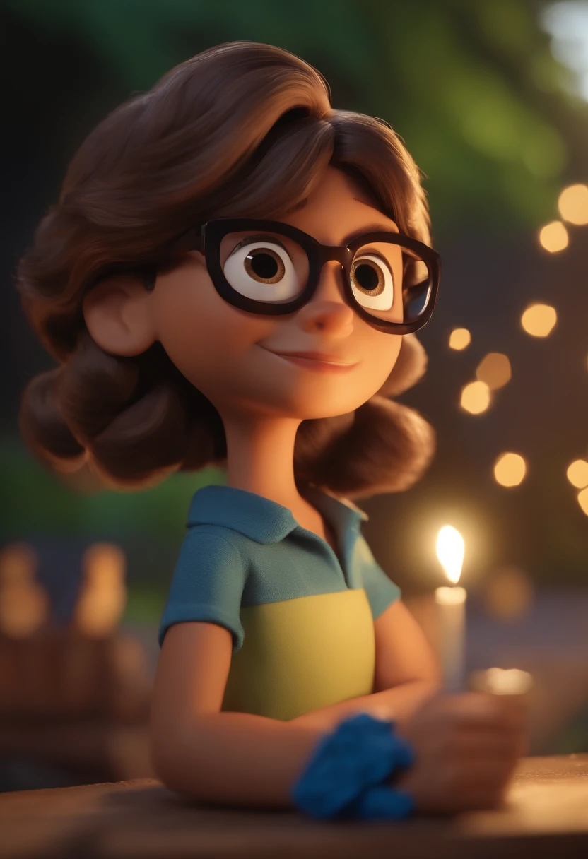 Garoto, estilo disney, tom de pele: claro: Cabelo: marrom escuro, liso, curto, penteado para o lado direito. camisa: social, Cor azul. Fundo: Gray and white gradient,Comemorando, Hands raised, sorrindo, feliz, (estilo pixar) (obra-prima:1.2) (bokeh) (melhor qualidade) (pele detalhada) (textura detalhada) (8k) (claymation) (cinematic lighthing) (foco nítido