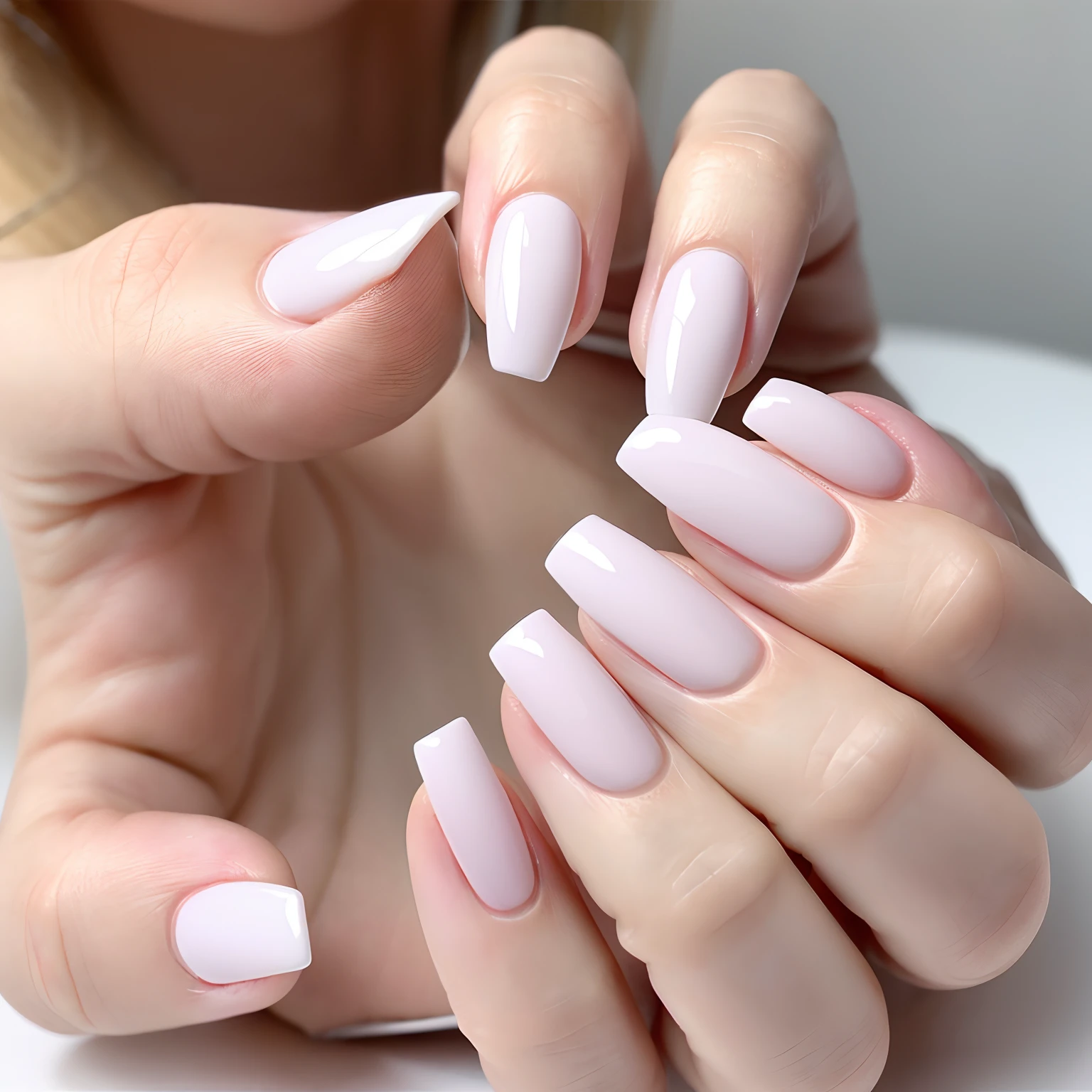 (Best Quality,hight resolution:1.2),Ultra-detailed,Realistic:1.37,(nffsw,nffsw),Pink well-groomed nails,Delicate white touches,Sheeny white details,White and pink tones,Subtle white accents,White the,Wolf claws,Airy pink and white tones,Marble and white tips,Sparkling details,Long nails,Pink accented with white,nailart