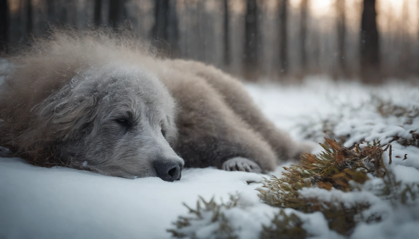 new born baby abandoned in the snow lying on blankets of wool and fur, skin turning blue and black, medieval Hungary, night, snow covered forest, scene from horror film, 8k, ultrarealistic, cinematic, cinematic scene from film