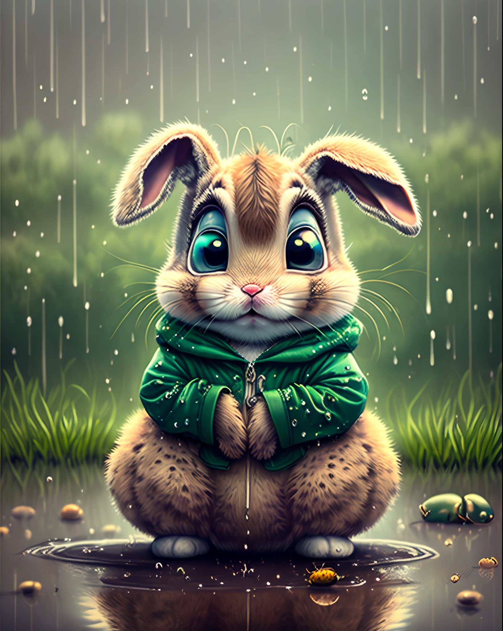 baby bugs bunny sad in the rain