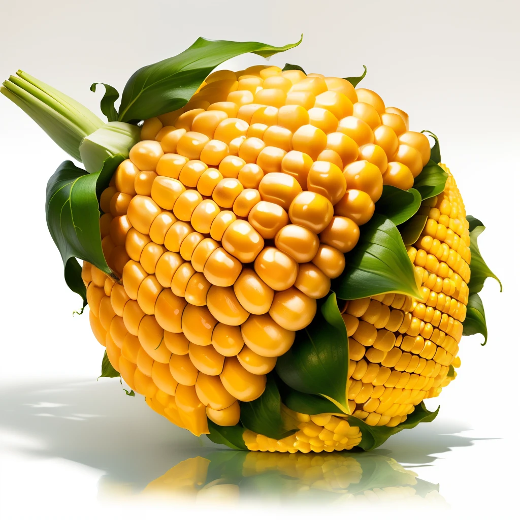 corn on the cob but it’s a sphere white background