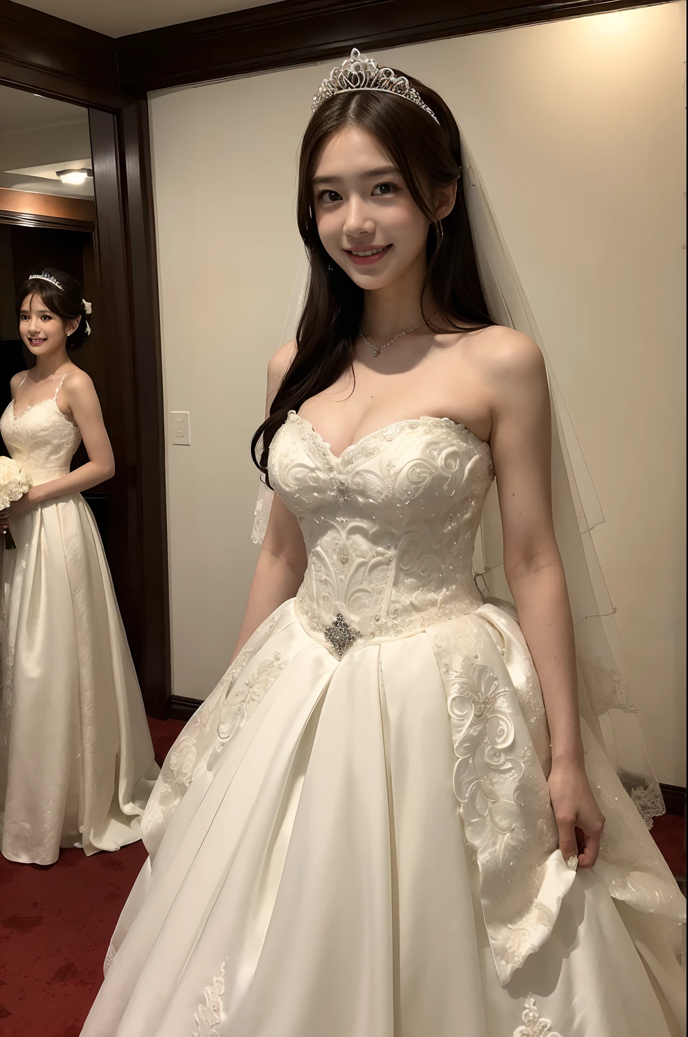 fluffyの毛皮。fluffy。Pair of women、ice hotel、Dark Room。Wedding dressを着た女性たちの写真。Wedding dress、Grey fur cape。Surrounded by fair-skinned adult women。。The dark dungeon of an old stone castle。Fisheye Lens。Multiple women。Wedding costumes